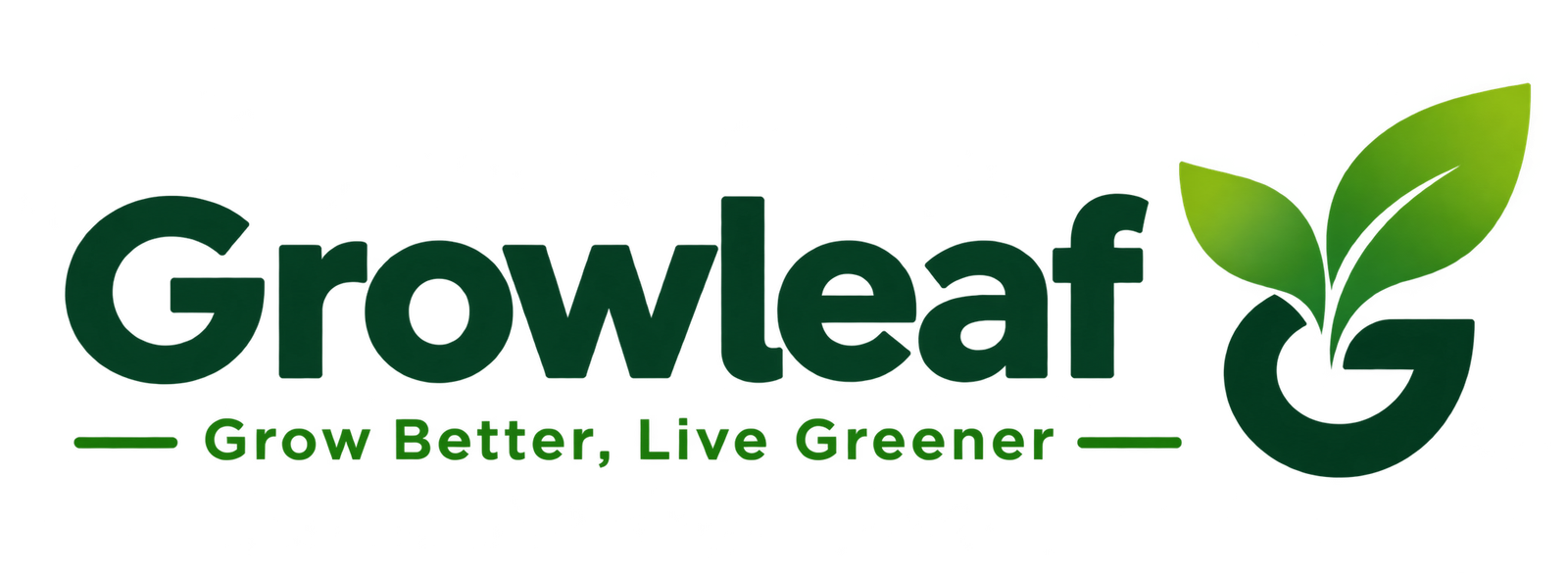 Growleaf-green-plant-logo-with leaves-and-tagline